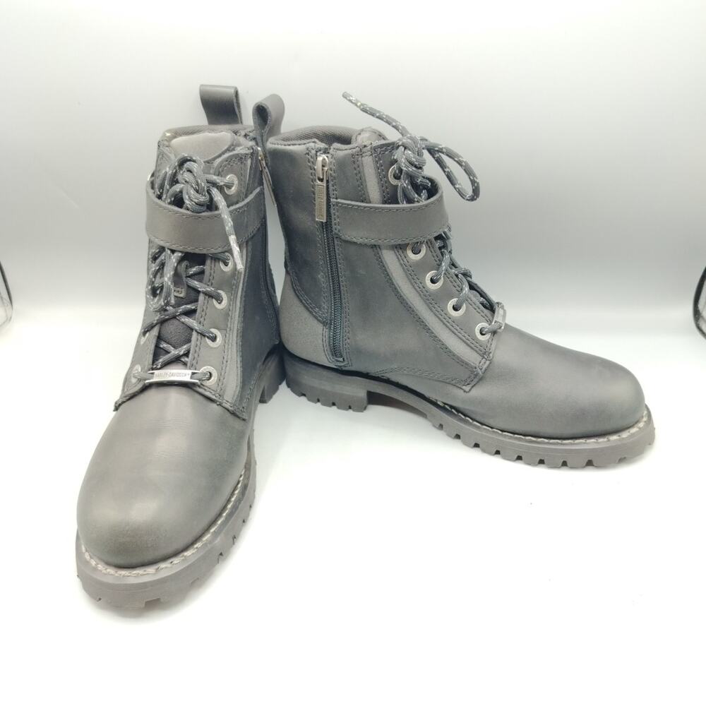 Harley Davidson Womens Carlotta Black Waterproof Motorcycle Boots Women's 7